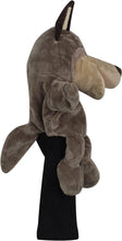 Load image into Gallery viewer, Scott Edward Funny Animal Head Golf Covers, Fit  for Drivers and Fairway Wood, Gray Wolf, Cool and Functional
