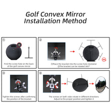 Load image into Gallery viewer, Golf Swing Mirror 11.8 Inches/30cm Golf Convex Mirror for Swing Trainer Golf Practice Stepless Angle Adjustable Shatter Resistant Acrylic Mirror Foldable Stanr
