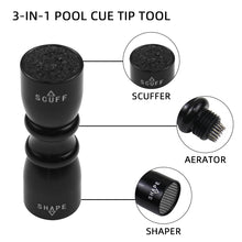 Load image into Gallery viewer, Scott Edward 3 In 1 Snooker Pool Cue Tip Tool, Billiard Cue Accessories, Billiard Cue Stick Tip Repair Tools
