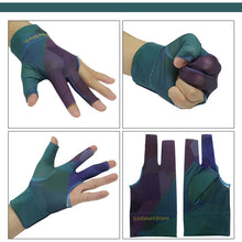 Load image into Gallery viewer, Scott Edward Billiard Gloves 10pcs/Set 3 Open Fingers Billiards Glove Pool Cue Gloves Spandex Lycra for Left Hand or Right Hand, Men Women
