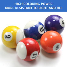 Load image into Gallery viewer, Scott Edward Billiard Pool Balls, Complete Set of 16 Pool Balls, Diameter 22.5&quot; (57.2mm) Weight 170/180G Cue Ball Set for Pool Table and Display, Regulation Size Pool Table Balls for Replacement
