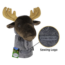 Load image into Gallery viewer, Scott Edward Animal Zoo Golf Driver Wood Covers, Fit Drivers and Fairway, Lovely moose , Funny and Functional
