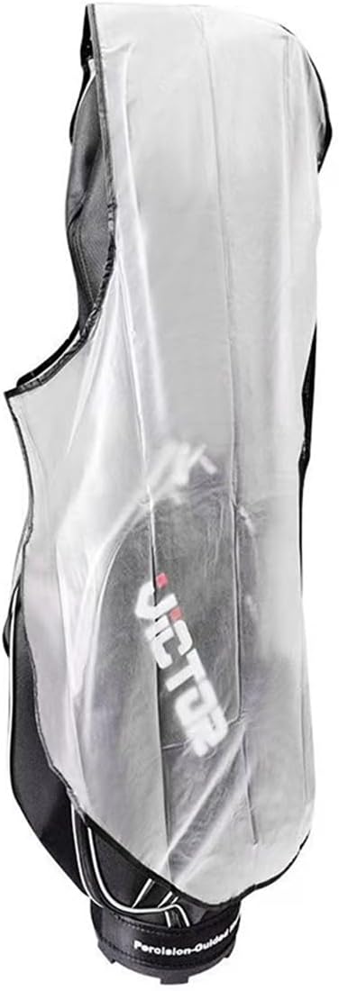 Scott Edward Golf Bag Rain Cover, Transparent Waterproof PVC Golf Bag Clear Rain Cover Protection Cover for Golf Push Carts, Anti-dust Club Bags Raincoat for Golfer