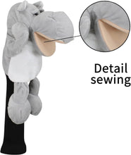 Load image into Gallery viewer, Scott Edward Funny Animal Head Golf Covers, Fit  for Drivers and Fairway Wood, Cute Hippo, Cool and Functional
