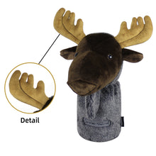 Load image into Gallery viewer, Scott Edward Animal Zoo Golf Driver Wood Covers, Fit Drivers and Fairway, Lovely moose , Funny and Functional

