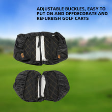 Load image into Gallery viewer, Scott Edward Golf Cart Accessories Golf Cart Seat Covers for Club Car Precedent/DS/EZGO TXT/RXV, Universal Replace The Front Vinyl Leather Seat Cushions, Adjustable Straps Retractable Buckle
