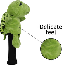 Load image into Gallery viewer, Scott Edward Funny Animal Head Golf Covers, Fit for Drivers and Fairway Wood, Cute Tortoise, Cool and Functional

