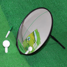 Load image into Gallery viewer, Golf Swing Mirror 11.8 Inches/30cm Golf Convex Mirror for Swing Trainer Golf Practice Stepless Angle Adjustable Shatter Resistant Acrylic Mirror Foldable Stanr
