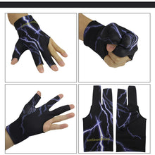 Load image into Gallery viewer, Scott Edward Billiard Gloves 10pcs/Set 3 Open Fingers Billiards Glove Pool Cue Gloves Spandex Lycra for Left Hand or Right Hand, Men Women
