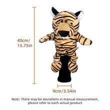 Load image into Gallery viewer, Scott Edward Animal Zoo Golf Driver Wood Covers, Fit Drivers and Fairway, Lovely tiger, Funny and Functional
