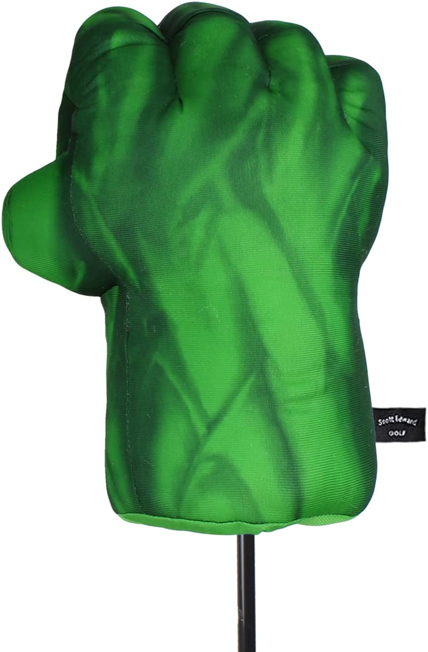 Scott Edward Boxing Golf Club Head Covers, Fit Drivers and Fairway Wood, Green, Red Spider, Unlimited Gloves