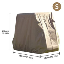 Load image into Gallery viewer, Scott Edward Golf Cart Cover 400D Waterproof Windproof Sunproof Outdoor All-Weather Polyester Full Golf Cart Cover Fits EZGO, Club Car, Yamaha, 2/4 Passenger Golf Cart, Taupe without air vent
