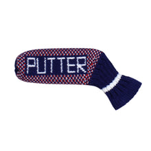 Load image into Gallery viewer, Scott Edward Knitted Putter Cover Blade,1 Piece in Pack, Fits Golf Blade Putters Cute and Soft-Blue Red Dots
