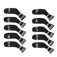 Load image into Gallery viewer, Scott Edward 10Pcs Golf Iron Cover Set,Elastic Yarn,Cuteness and Basically Socks Shape Washable &amp; Durable Golf Club Iron Head Covers-Dark Grey
