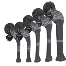 Load image into Gallery viewer, Personalised Grey Reticulated Golf Headcovers
