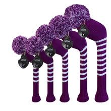 Load image into Gallery viewer, Scott Edward Purple White Stripes Golf Bag Head Cover
