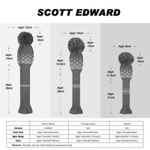 Load image into Gallery viewer, Personalised Grey Reticulated Golf Headcovers Size Chart
