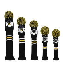 Load image into Gallery viewer, Scott Edward Knitted Golf Covers for Driver Wood,Fairway Wood and Hybrid Wood,Protect Golf Club from Scratches and Dust,Double Layers,Decorate Golf Bags, Flower Pattern
