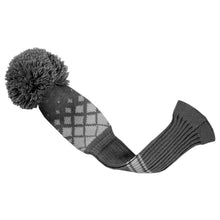 Load image into Gallery viewer, Personalised Grey Reticulated Golf Headcovers Detail
