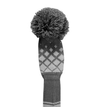 Load image into Gallery viewer, Personalised Grey Reticulated Golf Headcovers Detail
