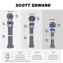 Load image into Gallery viewer, 2022 New Style Scott Edward Knitted Golf Covers for Driver Wood,Fairway Wood and Hybrid Wood,Protect Golf Club from Scratches and Dust,Decorate Golf Bags with Alien Blue Grey Pattern
