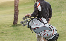 Load image into Gallery viewer, Scenario diagram of Personalised Grey Reticulated Golf Headcovers
