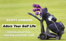 Load image into Gallery viewer, Scott Edward Knitted Golf Covers for Driver Wood,Fairway Wood and Hybrid Wood,Protect Golf Club from Scratches and Dust,Double Layers,Decorate Golf Bags, The Queens Suit Pattern
