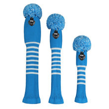 Load image into Gallery viewer, Scott Edward Knitted Golf Covers for Driver Wood,Fairway Wood and Hybrid Wood,Protect Golf Club from Scratches and Dust,Double Layers,Decorate Golf Bags, Blue White
