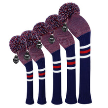 Load image into Gallery viewer, Scott Edward Knitted Golf Covers for Driver Wood,Fairway Wood and Hybrid Wood,Protect Golf Club from Scratches and Dust,Double Layers,Decorate Golf Bags, Blue Dots Pattern
