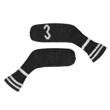 Load image into Gallery viewer, Scott Edward 10Pcs Golf Iron Cover Set,Elastic Yarn,Cuteness and Basically Socks Shape Washable &amp; Durable Golf Club Iron Head Covers-Dark Grey
