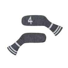 Load image into Gallery viewer, Scott Edward 10 Pcs Golf Iron Head Covers Cuteness and Basically Socks Shape Washable &amp; Durable Golf Club Head Protector with Grey Pattern
