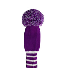 Load image into Gallery viewer, Scott Edward Purple White Stripes Golf Bag Head Cover Detail
