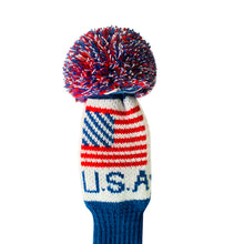 Load image into Gallery viewer, Scott Edward Knitted Golf Covers for Driver Wood,Fairway Wood and Hybrid Wood,Protect Golf Club from Scratches and Dust,Double Layers,Decorate Golf Bags,  Us Flags Pattern
