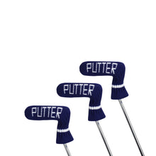 Load image into Gallery viewer, Scott Edward Knitted Putter Cover Blade,1 Piece in Pack, Fits Golf Blade Putters Cute and Soft-Blue White Stripes
