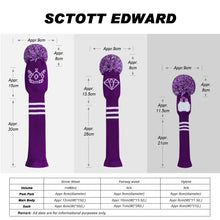 Load image into Gallery viewer, Scott Edward Knitted Golf Covers for Driver Wood,Fairway Wood and Hybrid Wood,Protect Golf Club from Scratches and Dust,Double Layers,Decorate Golf Bags, The Queens Suit Pattern
