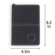 Load image into Gallery viewer, Scott Edward Golf Scorecard Cover Leather Scorecard Holder Statistic and Score Tracking Waterproof Soft Thick Black,Golf Accessories
