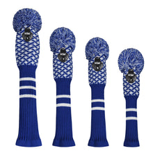Load image into Gallery viewer, Scott Edward Golf Club Knitted Headcovers for Driver(460cc),Fairway(3/5/7) and Hybrid(UT),Double Layers Acrylic Yarn,Fluffy Pom Creativity Pattern for Golfer Gifts,Golf Club Protector
