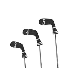 Load image into Gallery viewer, Scott Edward 10Pcs Golf Iron Cover Set,Elastic Yarn,Cuteness and Basically Socks Shape Washable &amp; Durable Golf Club Iron Head Covers-Dark Grey
