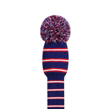 Load image into Gallery viewer, 2022 Scott Edward Golf Club Knitted Headcovers for Driver(460cc),Fairway(3/5/7) and Hybrid(UT),Double Layers Acrylic Yarn, Three Fine Streak Pattern for Golfer Gifts, Purple Color
