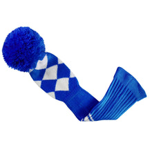 Load image into Gallery viewer, Scott Edward Knitted Golf Covers for Driver Wood,Fairway Wood and Hybrid Wood,Protect Golf Club from Scratches and Dust,Double Layers,Decorate Golf Bags,Blue White Argyles
