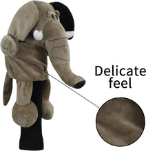 Load image into Gallery viewer, Scott Edward Funny Animal Head Golf Covers, Fit  for Drivers and Fairway Wood, Cute Elephant, Cool and Functional
