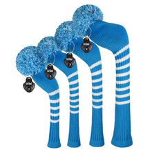 Load image into Gallery viewer, Scott Edward Knitted Golf Covers for Driver Wood,Fairway Wood and Hybrid Wood,Protect Golf Club from Scratches and Dust,Double Layers,Decorate Golf Bags, Blue White
