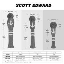 Load image into Gallery viewer, Scott Edward Knitted Golf Covers for Driver Wood,Fairway Wood and Hybrid Wood,Protect Golf Club from Scratches and Dust,Double Layers,Decorate Golf Bags，Anchor Pattern
