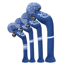 Load image into Gallery viewer, Scott Edward Knitted Golf Covers for Driver Wood,Fairway Wood and Hybrid Wood,Protect Golf Club from Scratches and Dust,Double Layers,Decorate Golf Bags, Crown Blue
