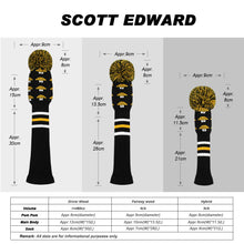 Load image into Gallery viewer, Scott Edward Knitted Golf Covers for Driver Wood,Fairway Wood and Hybrid Wood,Protect Golf Club from Scratches and Dust,Double Layers,Decorate Golf Bags, Mushroom Pattern
