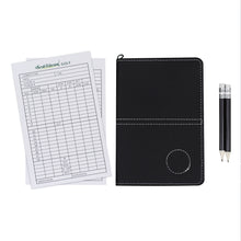 Load image into Gallery viewer, Scott Edward Golf Scorecard Cover Leather Scorecard Holder Statistic and Score Tracking Waterproof Soft Thick Black,Golf Accessories
