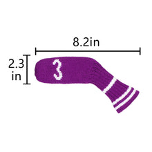 Load image into Gallery viewer, Scott Edward 10 Pcs Golf Iron Head Covers Cuteness and Basically Socks Shape Washable &amp; Durable Golf Club Head Protector with Purple White Pattern
