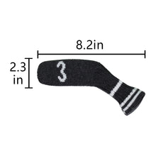 Load image into Gallery viewer, Scott Edward 10Pcs Golf Iron Cover Set,Elastic Yarn,Cuteness and Basically Socks Shape Washable &amp; Durable Golf Club Iron Head Covers-Dark Grey
