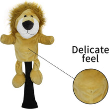 Load image into Gallery viewer, Scott Edward Funny Animal Head Golf Covers, Fit  for Drivers and Fairway Wood, Cute Lion , Cool and Functional
