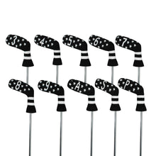 Load image into Gallery viewer, Scott Edward New Style 10 Pcs Golf Iron Head Covers Cuteness and Basically Socks Shape Washable &amp; Durable Golf Club Head Protector-Little Snow
